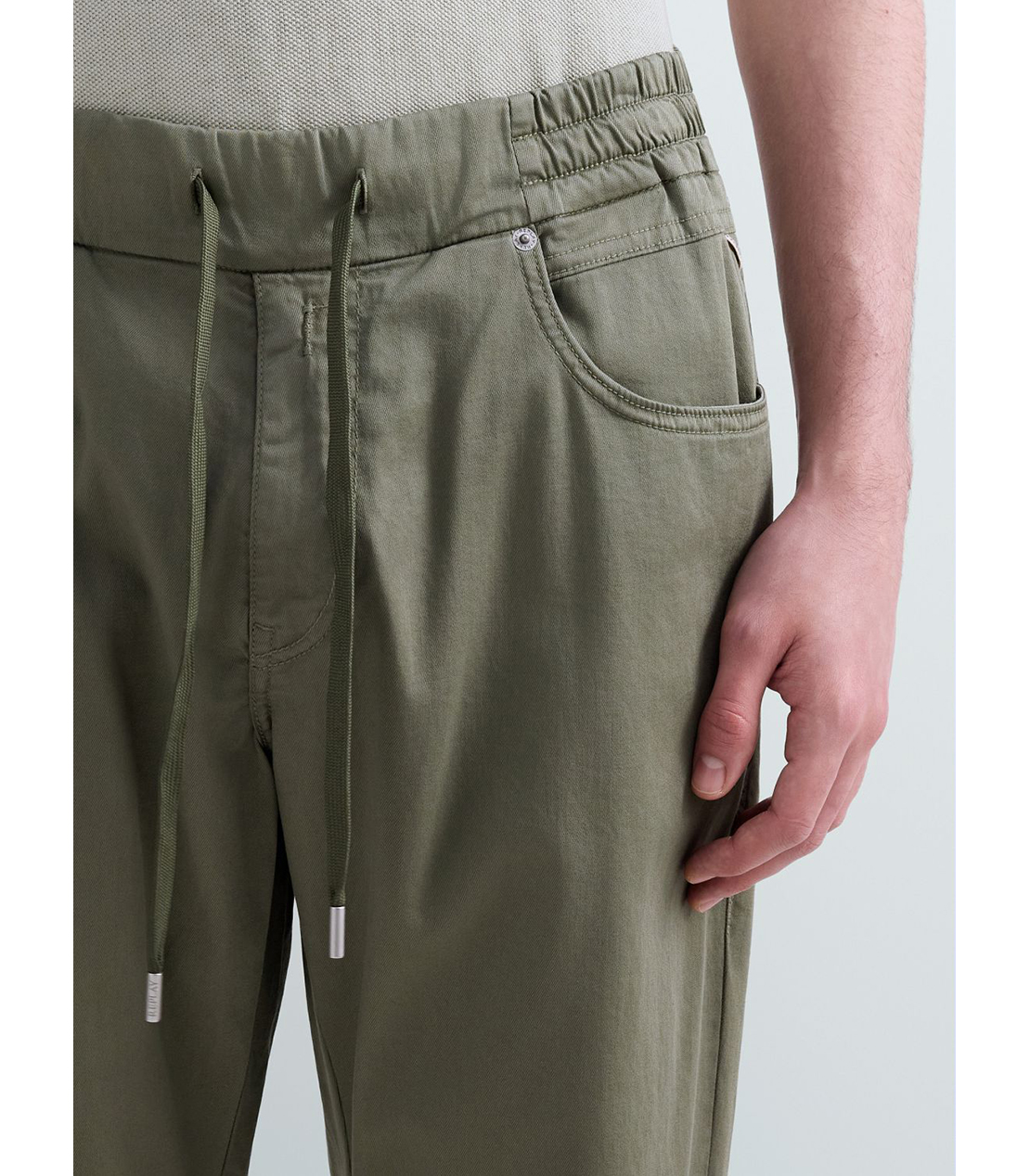 リラックステーパードLANNY タッチブルデニム 詳細画像 モスグリーン 5